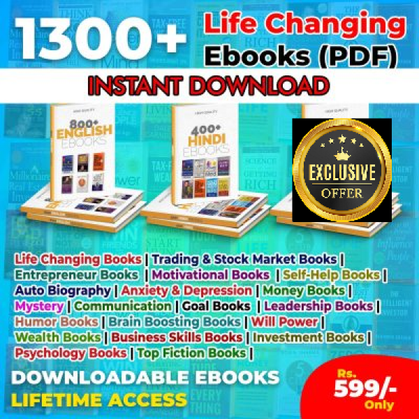 1300+ Life Changing E-Books Bundle (Hindi+English)