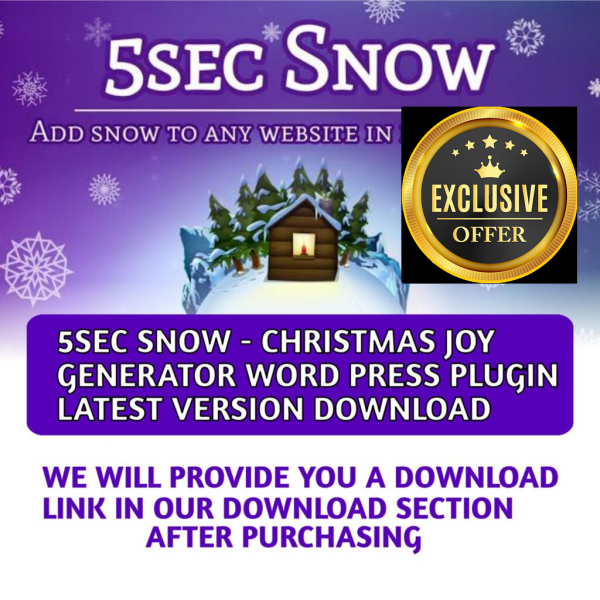 5sec Snow – Christmas Joy Generator
  WordPress Plugin Latest Version Download