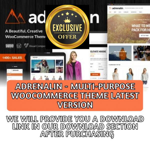Adrenalin – Multi-Purpose WooCommerce
  Theme Latest Version Download
