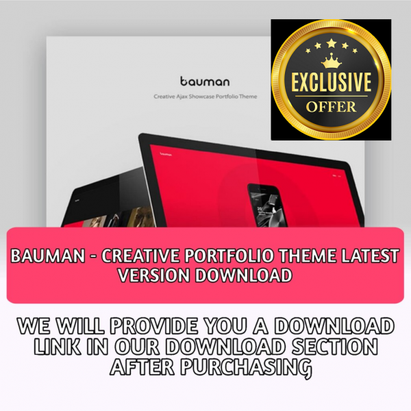 Bauman – Creative Portfolio Theme Latest
  Version Downlaod