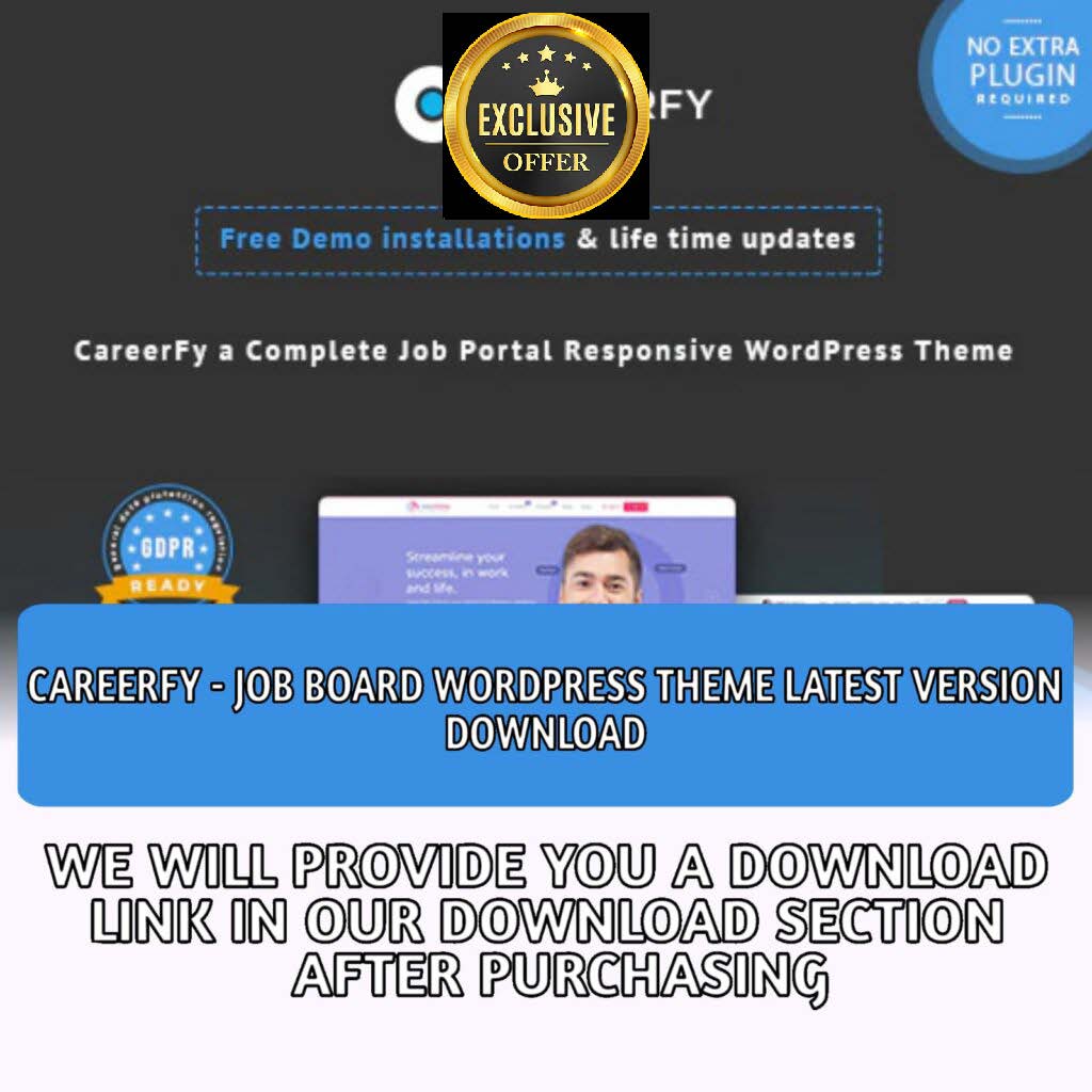 Careerfy – Job Board WordPress Theme
Latest Version Download