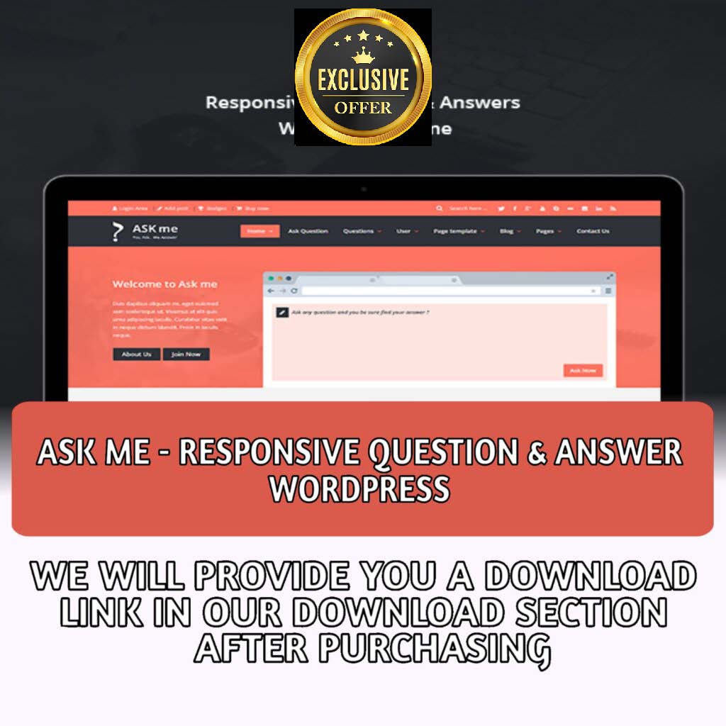 Ask Me – Responsive Questions &
Answers WordPress
