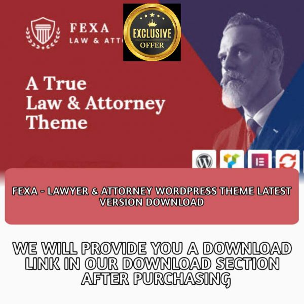 Fexa – Lawyer & Attorney WordPress
  Theme Latest Version Download