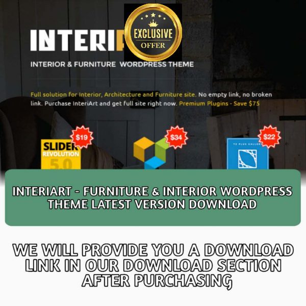 InteriArt – Furniture & Interior
  WordPress Theme Latest Version Download