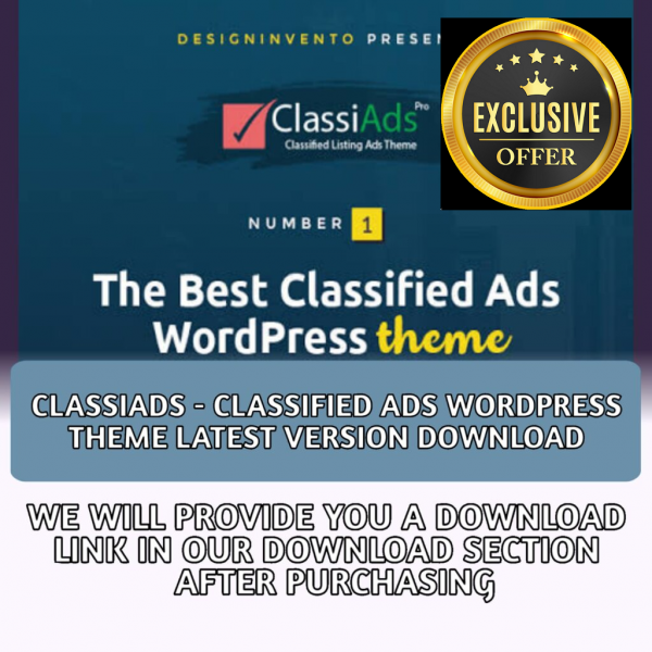 Classiads –
  Classified Ads WordPress Theme Latest Version Download