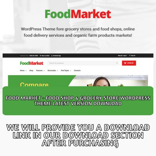 Food Market – Food Shop & Grocery
  Store WordPress Theme Latest Version Download