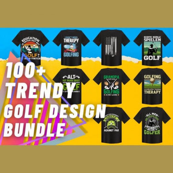 T-SHIRT DESIGNS: 100+ Trendy Golf T-Shirt Design Bundle