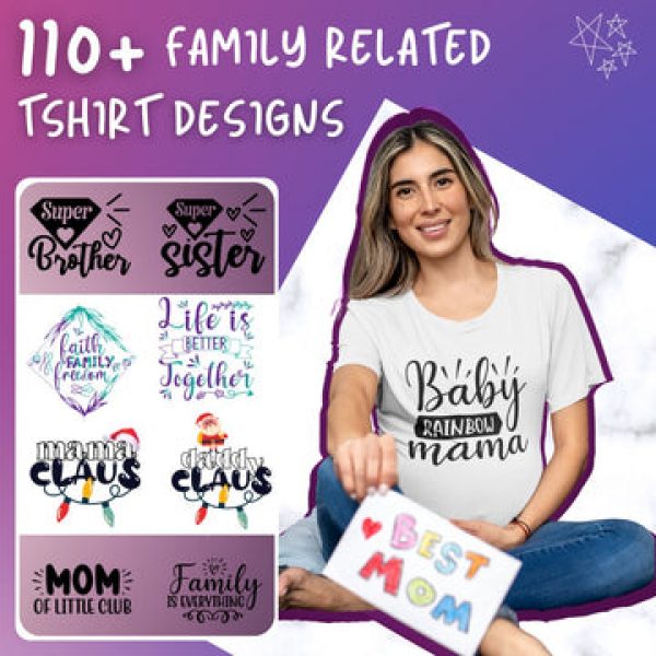 T-SHIRT DESIGNS: 110+ Family T-shirt Designs Bundle
