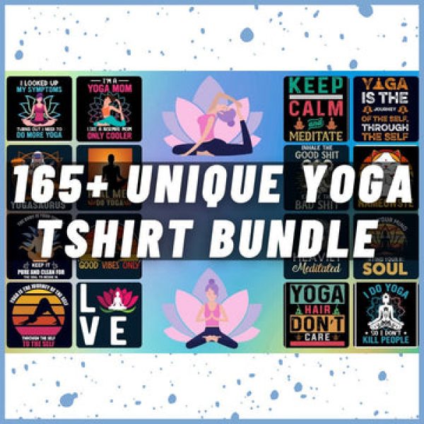 T-SHIRT DESIGNS: 165+ Unique Yoga T-shirt Bundle