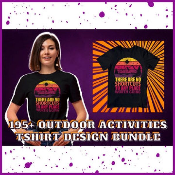 T-SHIRT DESIGNS: 195+ Outdoor Activities T-shirt Design Bundle