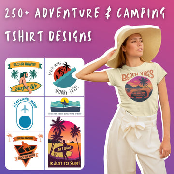 T-SHIRT DESIGNS: 250+ Adventure & Camping T-shirt Designs