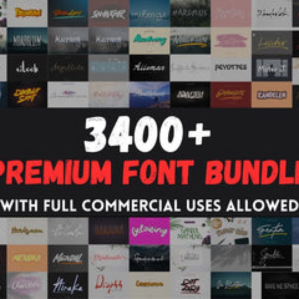 3400+ Premium Font Bundle