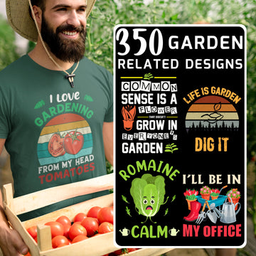 T-SHIRT DESIGNS: 350+ Unique Gardening SVG Bundle