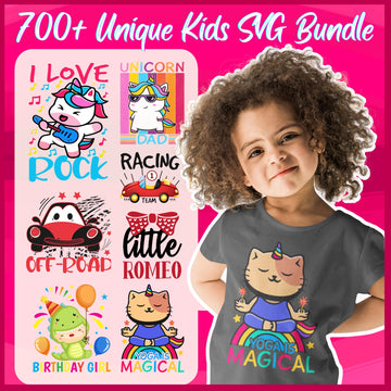T-SHIRT DESIGNS: 700+Unique KIDS SVG Bundle