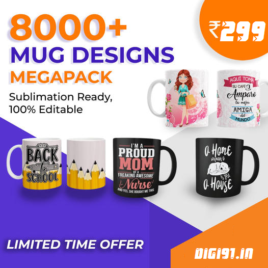 Ultimate Mug Design Bundle - 8000+ Editable Sublimation Ready Mug Designs
