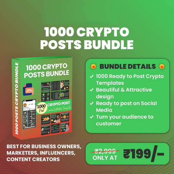 CANVA TEMPLATES: 1000+ Crypto Post TEmplates Bundle