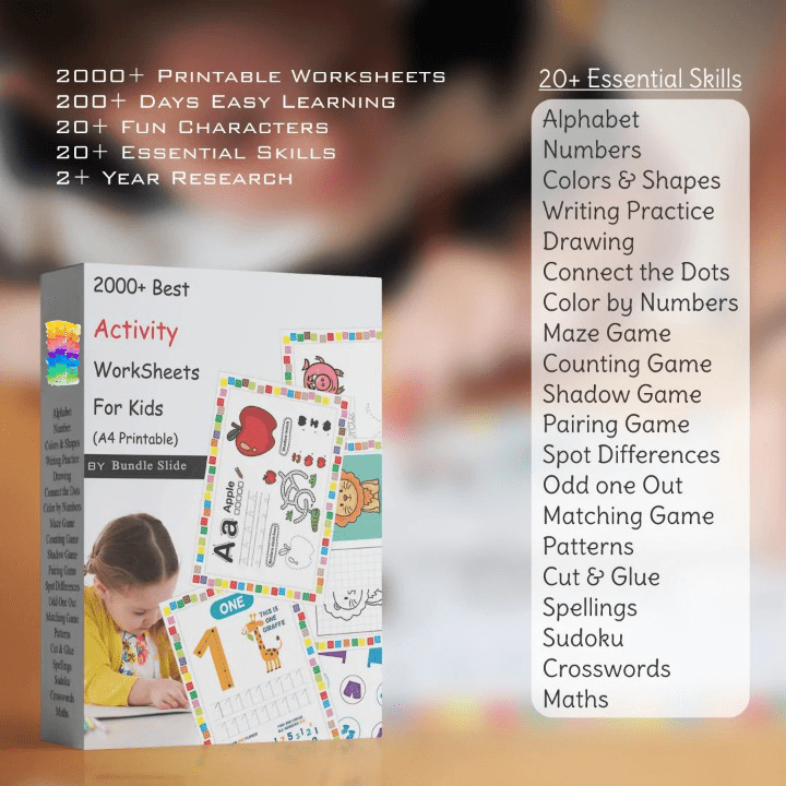 WORKSHEETS: Kis Activities 6000+ Worksheets Bundle A4 Printable - Image 8