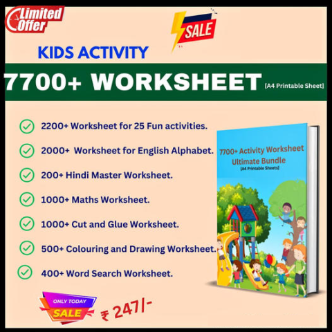 WORKSHEETS BUNDLE: Kids Activities 7700+ Worksheets Bundle