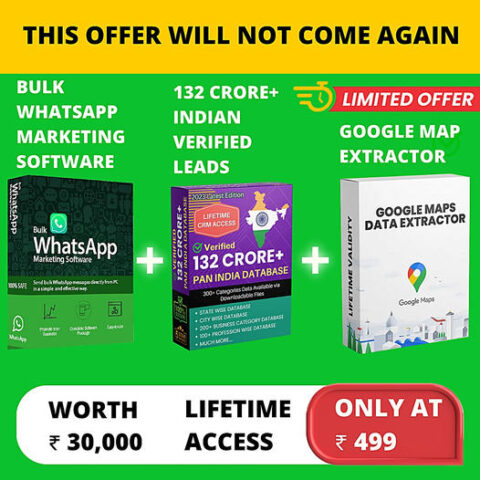 SOFTWARE BUNDLE : Whats App Automation Bundle (Whats App Sender + Data Base+ G-Map Data Extractor