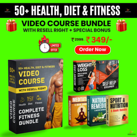 VIDEO COURSE BUNDLE : 50+ Health,Fitness & Diet Courses Bundle